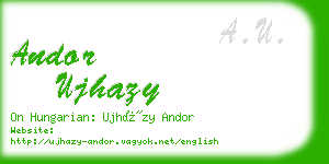 andor ujhazy business card